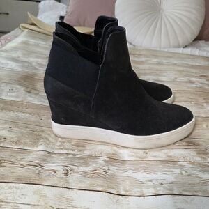 Maurices Black Wedge Ankle Boots